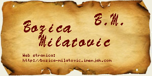 Božica Milatović vizit kartica